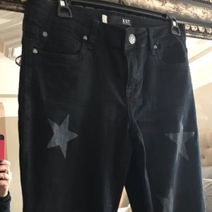 Kut from Kloth dark denim jeans with star pattern
